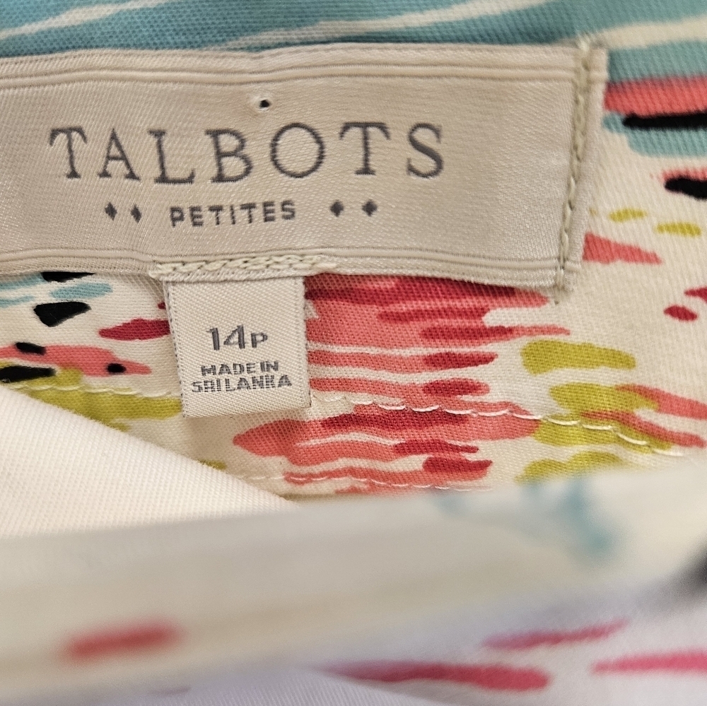 Talbots Petites Sailboats Cotton Casual Career Skirt - Picture 2 of 6